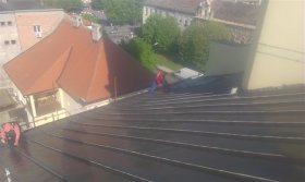 Roof trapezoidal sheet metal